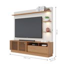 Ver imagem 3 de Home Aruba C/ Portas e Compartimentos Sala de Estar Prateleiras Porta Itens Freijó/off White Matte