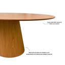 Ver imagem 4 de Mesa de Jantar Cone Oval Orgânica 8 Lugares MDF 198x122cm Freijó Modelar Art Moveis