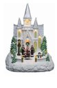 Ver imagem 1 de Enfeite Natalino Luxo Cerâmica Igreja Coral 8 Leds Movimen
