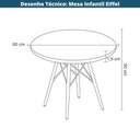Ver imagem 3 de Mesa Infantil Eiffel Dkr Rivatti 60 Cm (largura) Tampo em Polipropileno (pp) Amarelo Base em Madeira