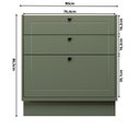 Ver imagem 6 de Cozinha Compacta Modulada 4 Peças 6 Portas 3 Gavetas com Tampo Sevilha Verde/Hill