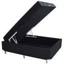 Ver imagem 1 de BOX BAU CONJUGADA MOLA VIUVO SUEDE (110KG - 1.28X1.88X56):AREIA