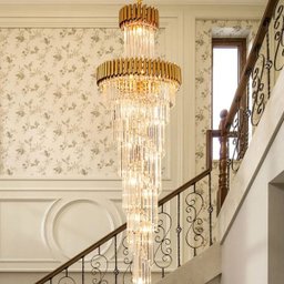 Lustre Londres Cristal K9 Dourado D650*h1800mm 22xe-14 - 10