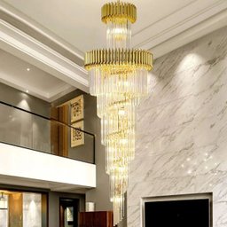 Lustre Londres Cristal K9 Dourado D650*h1800mm 22xe-14 - 9