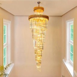 Lustre Londres Cristal K9 Dourado D650*h1800mm 22xe-14 - 6