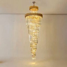Lustre Londres Cristal K9 Dourado D650*h1800mm 22xe-14 - 4