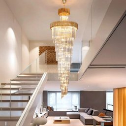 Lustre Londres Cristal K9 Dourado D650*h1800mm 22xe-14 - 7