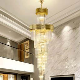 Lustre Londres Cristal K9 Dourado D650*h1800mm 22xe-14 - 2