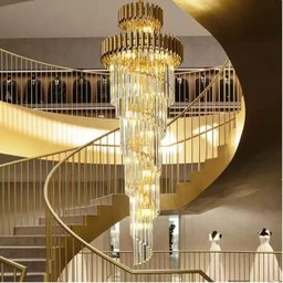 Lustre Londres Cristal K9 Dourado D650*h1800mm 22xe-14 - 12