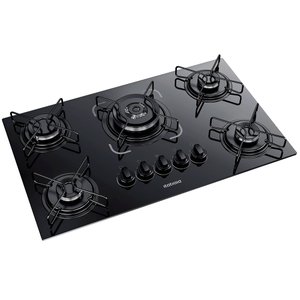 Cooktop 5 Bocas a Gás Tripla Chama Bivolt Preto Essencial Itatiaia 3700000194