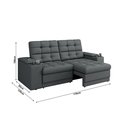 Ver imagem 2 de Sofá Confort Premium 1,70m Assento Retrátil/reclinável Porta Copos e Usb Suede Cinza - Xflex