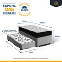 Ver imagem 5 de Cama Box com Colchão de Espuma D45 Ortobom Airtech 150 + Auxiliar de Espuma Unique Solteiro 88cm