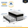 Cama Box com Colchão de Espuma D45 Ortobom Airtech 150 + Auxiliar de Espuma Unique Solteiro 88cm - 4