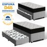 Cama Box com Colchão de Espuma D45 Ortobom Airtech 150 + Auxiliar de Espuma Unique Solteiro 88cm - 3