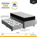 Ver imagem 4 de Cama Box com Colchão de Espuma D45 Ortobom Airtech 150 + Auxiliar de Espuma Unique Solteiro 88cm