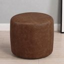 Ver imagem 3 de Puff Redondo 50cm Sala de Estar Living Coliseu W01 Couríssimo Marrom - Lyam Decor