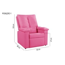 Poltrona Reclinável Lisboa Suede Estética Cílios Mamãe com Mocho/ Assento de Elevação - 4