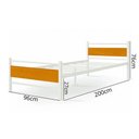 Ver imagem 2 de Cama Juvenil Solteiro Lilly com Colchão Solteiro 88cm Klm Branco/Canela