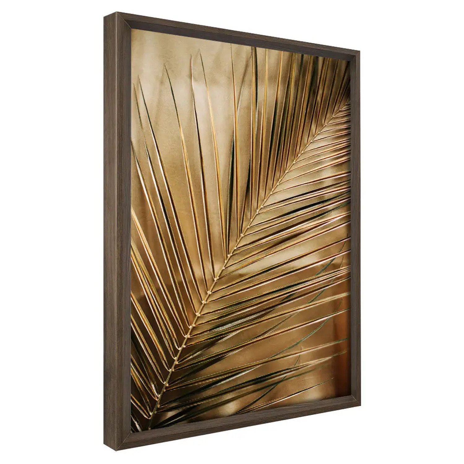 Quadro Decorativo Flores Douradas 1 Tela 60x90cm para Escritório Hall Quarto - 2
