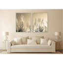 Ver imagem 2 de kit com 2 Quadros Decorativos Florais com Moldura e Vidro para Sala Quarto Escritório 72x92 - Art. Q