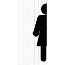 Ver imagem 2 de Adesivo de Porta Banheiro Feminino 2 Arte Destaque P - 0,73 X 2.13 Metros