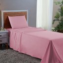 Ver imagem 1 de Conjunto Lençol Solteiro Aveludado 400 Fios 3 Peças Cama Box e Infantil:rose