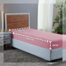 Conjunto Lençol Solteiro Aveludado 400 Fios 3 Peças Cama Box e Infantil:rose - 3