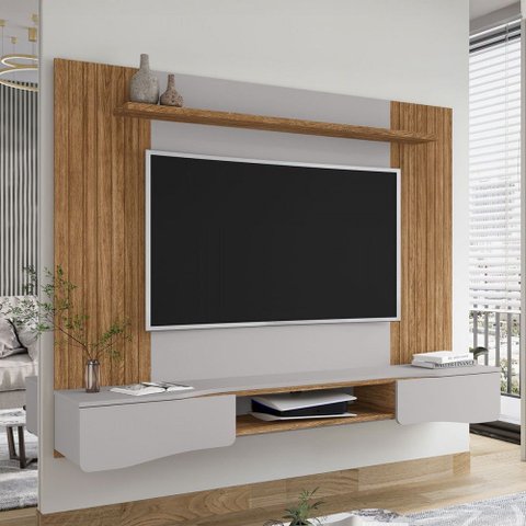 Painel para Tv até 65 Polegadas Búzios 2 Portas Cinamomo/off White - Móveis Bechara