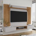 Ver imagem 1 de Painel para Tv até 65 Polegadas Búzios 2 Portas Cinamomo/off White - Móveis Bechara