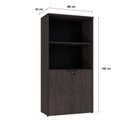 Ver imagem 4 de Armário Alto Estante com 02 Portas 161,5x80x42cm Wlae80 Terracota - Preto