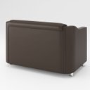 Ver imagem 5 de KIT Namoradeira Tilla + 2 Poltronas para Sala Balaqui Decor Cor:Marrom