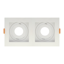 Ver imagem 1 de Spot de Embutir Quadrado Recuado Duplo Mr11 Direcionável Branco