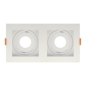 Spot de Embutir Quadrado Recuado Duplo Mr11 Direcionável Branco