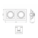 Ver imagem 3 de Spot de Embutir Quadrado Recuado Duplo Mr11 Direcionável Branco