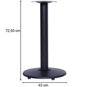 Ver imagem 6 de Mesa Zeta Ferro Preto 75 Cm (alt) Disco Redondo Tampo Mdp Quadrado 60 Cm (larg) X 2,50 Cm (alt) Noce