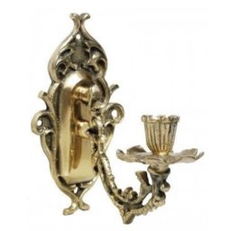 Arandela Castiçal Parede Bronze Luminária Vela Decoração Casa - 1