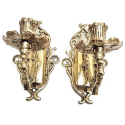 Arandela Castiçal Parede Bronze Luminária Vela Decoração Casa - 3