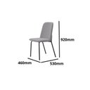 Ver imagem 4 de Conjunto para Sala de Jantar com 4 Cadeiras Dora Preto/Black/Cinza/Off White