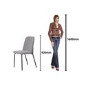 Ver imagem 5 de Conjunto para Sala de Jantar com 4 Cadeiras Dora Preto/Black/Cinza/Off White