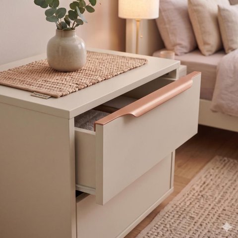 Kit 15 Puxador de Móveis Wave Cava 30cm em Alumínio - Cobre