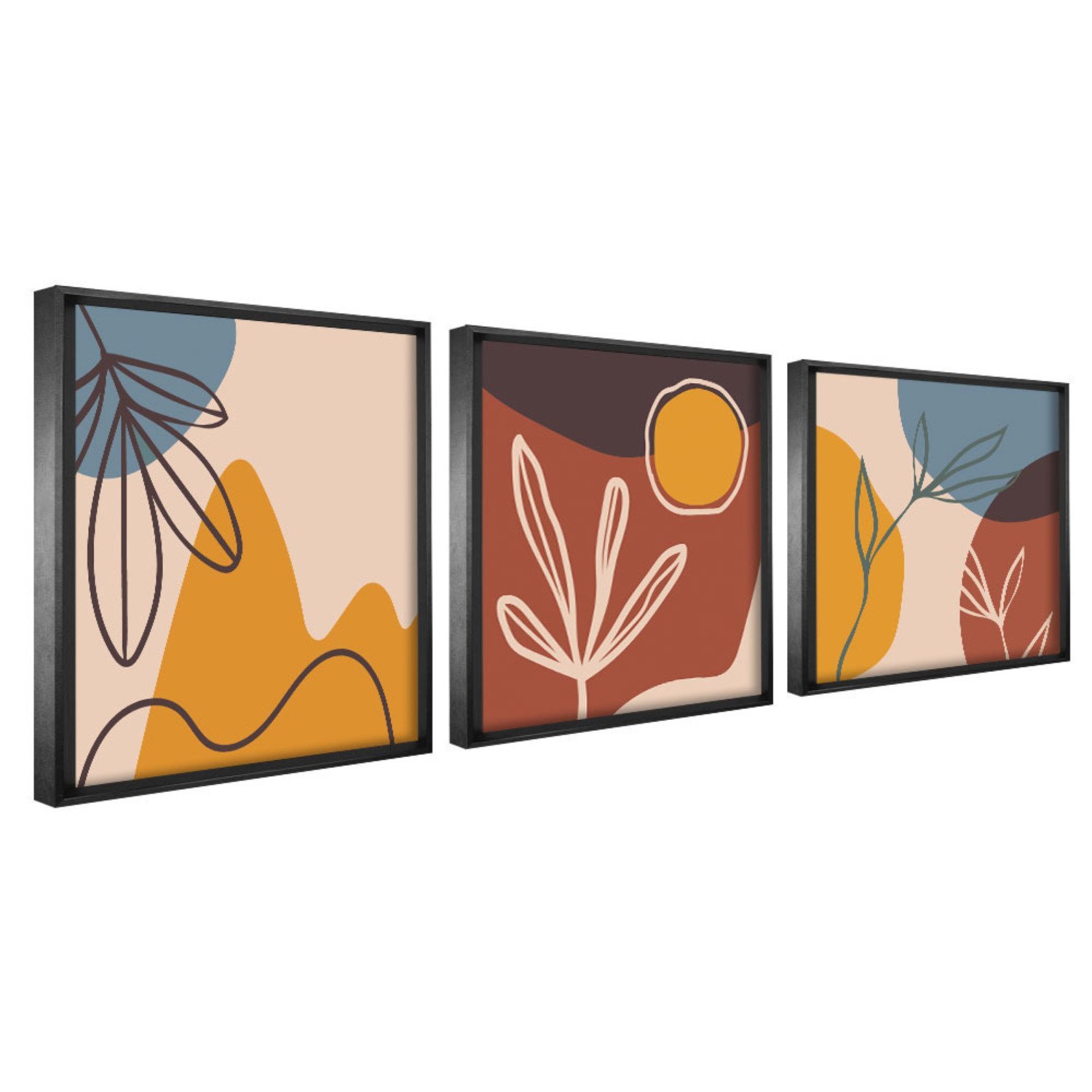 Quadro Decorativo 3 Telas Composição Ii Diversos Tamanhos - 3