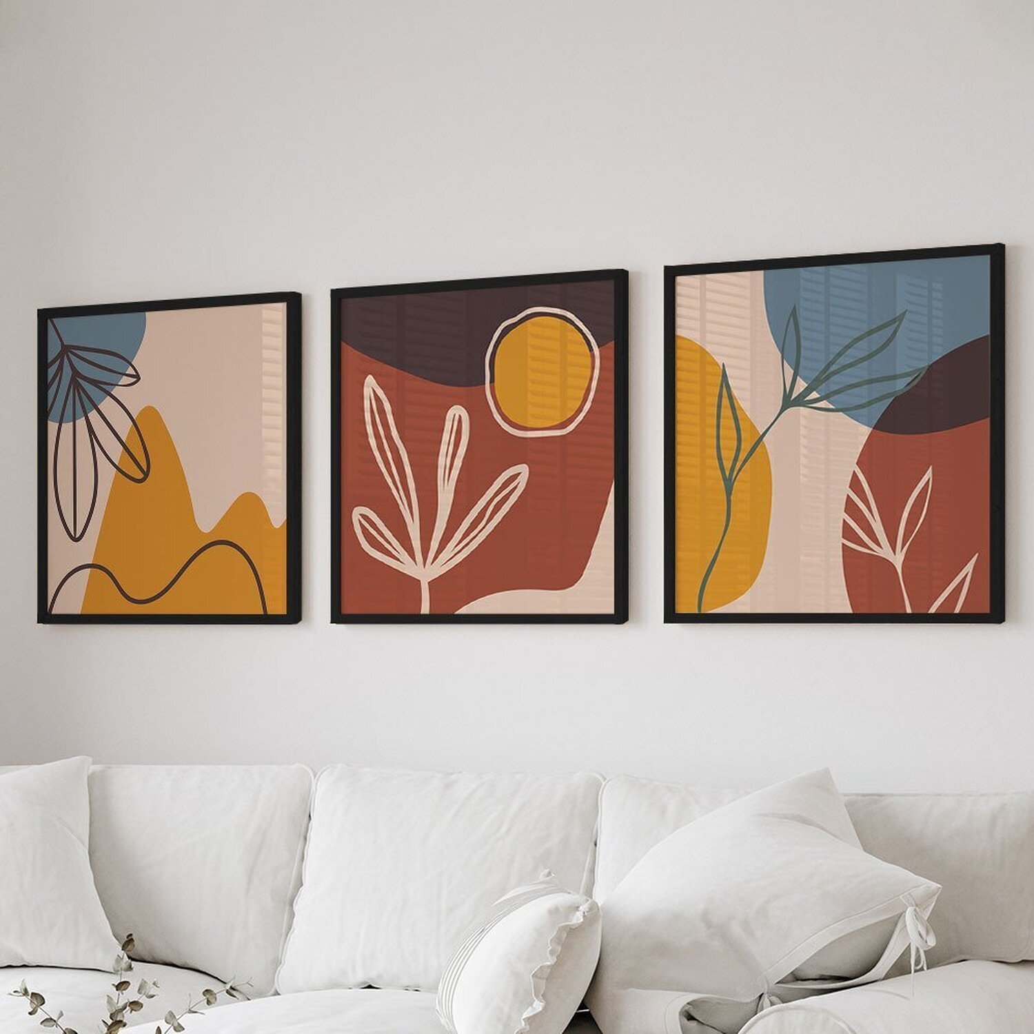 Quadro Decorativo 3 Telas Composição Ii Diversos Tamanhos - 2