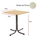 Ver imagem 4 de Conjunto Mesa Cinza 70x70cm Tampo Pinus com 4 Cadeiras Epoxi