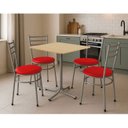 Ver imagem 3 de Conjunto Mesa Cinza 70x70cm Tampo Pinus com 4 Cadeiras Epoxi