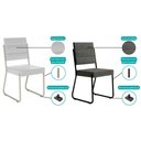 Ver imagem 2 de Kit 6 Cadeiras de Cozinha 1736 6 Uni Prata/courino Branco - Carraro
