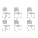 Ver imagem 1 de Kit 6 Cadeiras de Cozinha 1736 6 Uni Prata/courino Branco - Carraro
