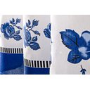 Ver imagem 2 de Cortina De Cozinha Em Tecido Linhão 2,00m x 1,20m Floral Azul