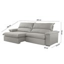 Ver imagem 4 de Sofá Filadélfia Linho 02 Módulos 120cm B25cm Meu Sofá Online A230 Linho Cinza