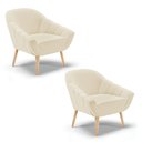 Ver imagem 1 de Kit 02 Poltronas Giovana Linho Natural A19 Bege