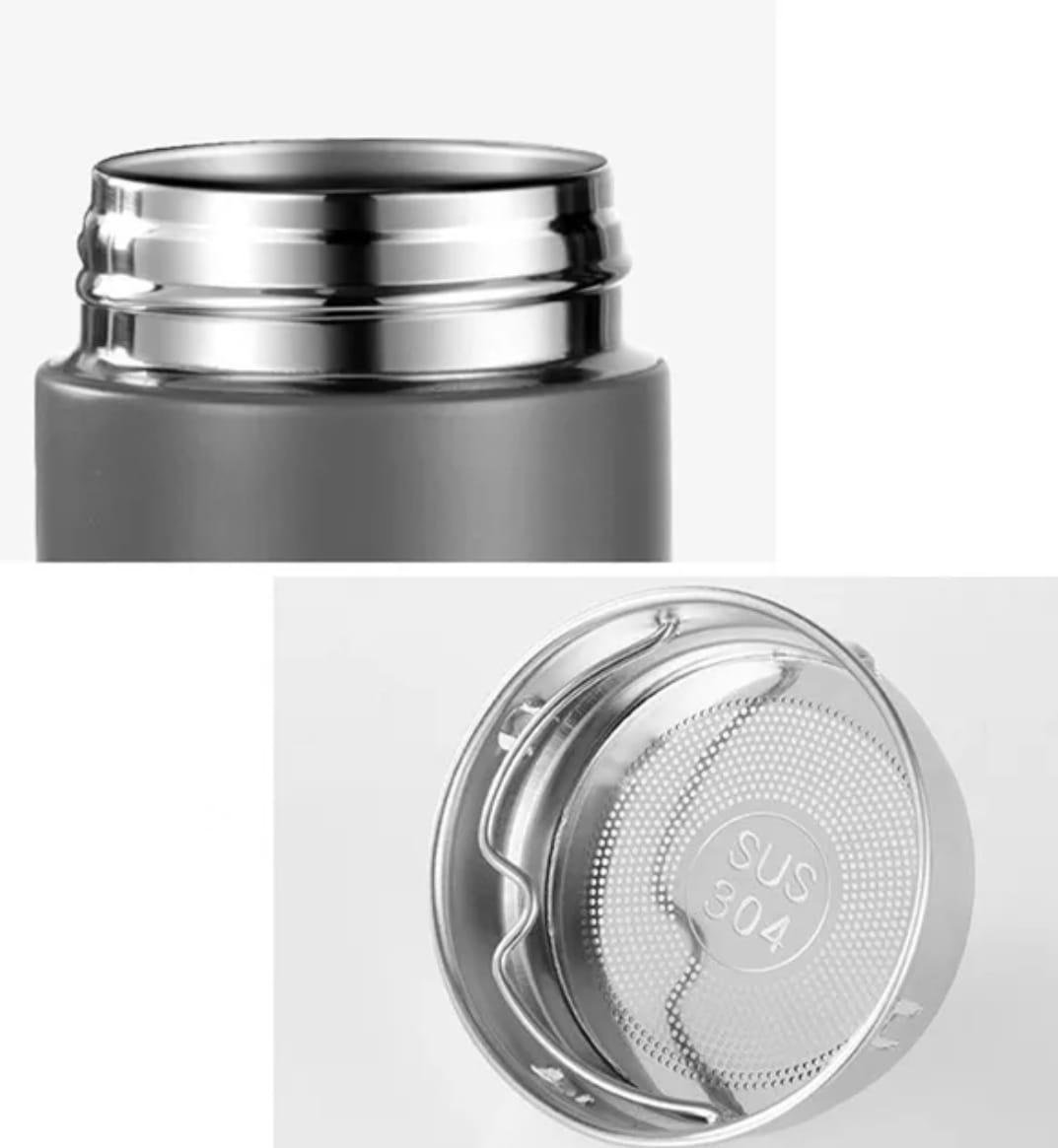 Garrafa Térmica Aço Inox Termômetro Display Led 500ml Rosa - 6